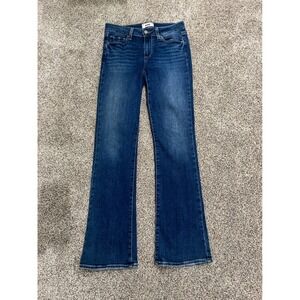 Paige Manhattan Bootcut Jeans Dark Wash Indigo Stretch Denim Size 27
